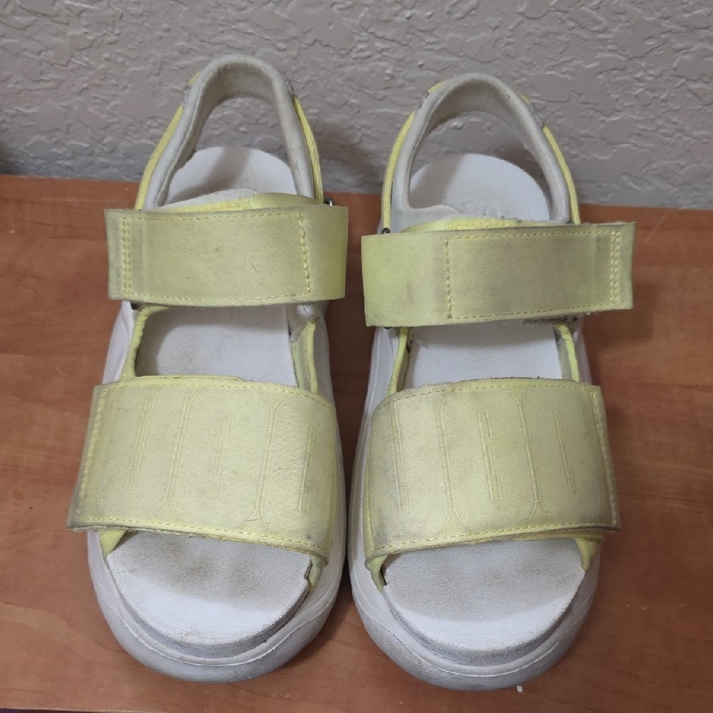 UGG Women's Sandals in Yellow and White - Picture 2 of 11